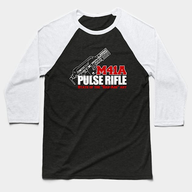 M41A Pulse Rifle State of the Badass Art Baseball T-Shirt by Meta Cortex